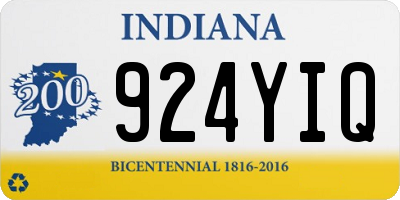 IN license plate 924YIQ
