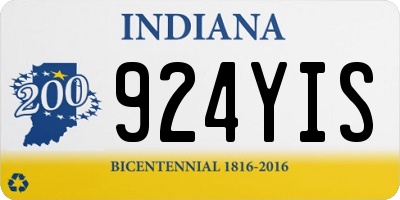 IN license plate 924YIS