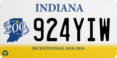 IN license plate 924YIW