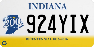 IN license plate 924YIX