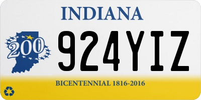 IN license plate 924YIZ