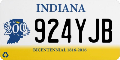 IN license plate 924YJB