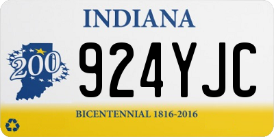 IN license plate 924YJC
