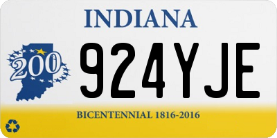 IN license plate 924YJE