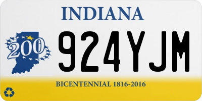 IN license plate 924YJM