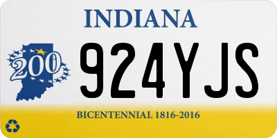 IN license plate 924YJS