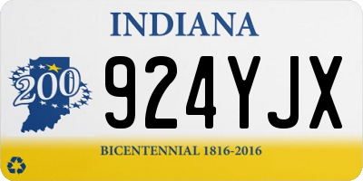 IN license plate 924YJX