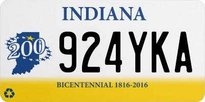IN license plate 924YKA
