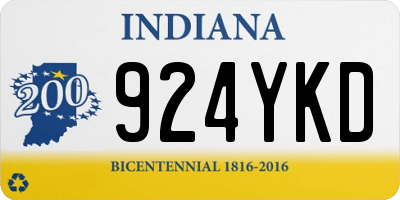 IN license plate 924YKD
