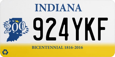 IN license plate 924YKF