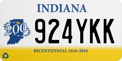 IN license plate 924YKK