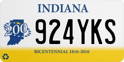 IN license plate 924YKS