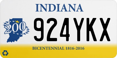 IN license plate 924YKX