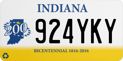 IN license plate 924YKY