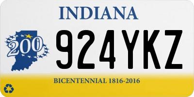 IN license plate 924YKZ