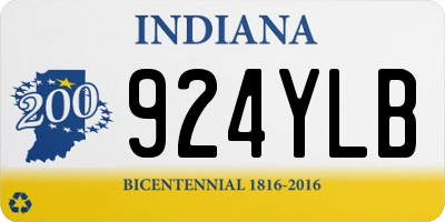IN license plate 924YLB