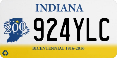 IN license plate 924YLC