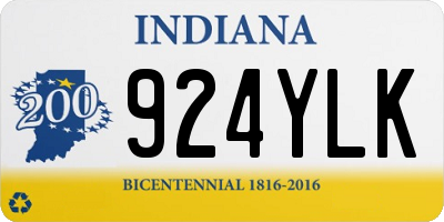IN license plate 924YLK