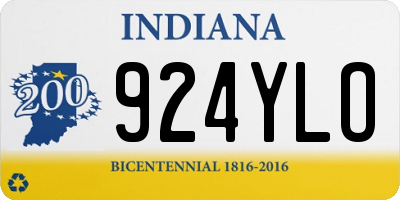IN license plate 924YLO