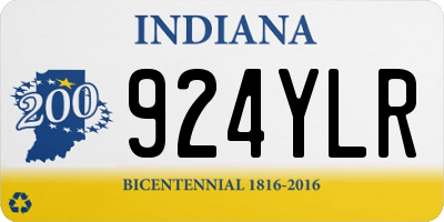 IN license plate 924YLR