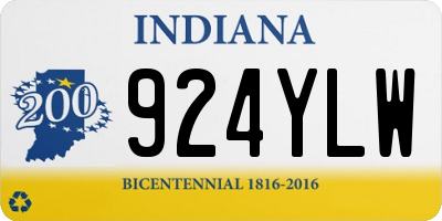 IN license plate 924YLW