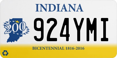 IN license plate 924YMI