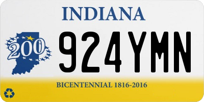 IN license plate 924YMN