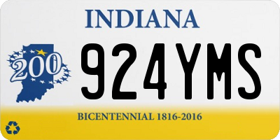IN license plate 924YMS