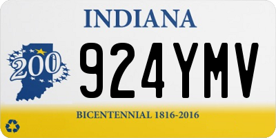 IN license plate 924YMV