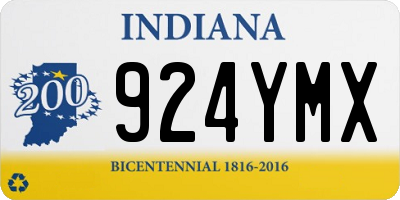 IN license plate 924YMX
