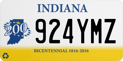 IN license plate 924YMZ
