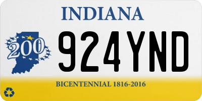 IN license plate 924YND