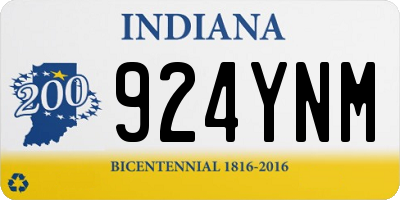 IN license plate 924YNM