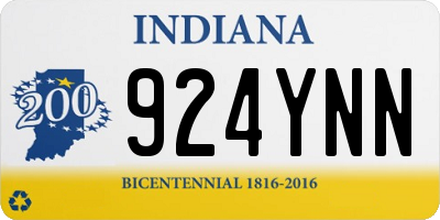 IN license plate 924YNN