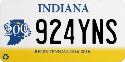 IN license plate 924YNS