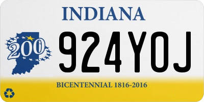 IN license plate 924YOJ