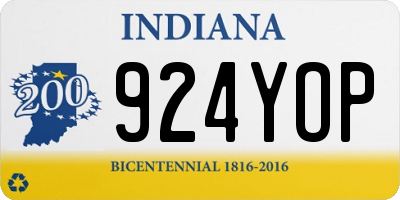 IN license plate 924YOP