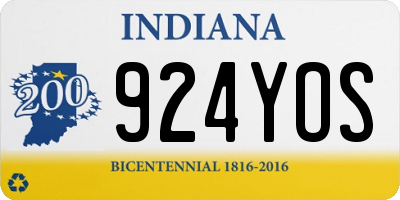 IN license plate 924YOS