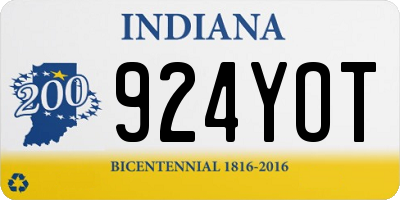 IN license plate 924YOT