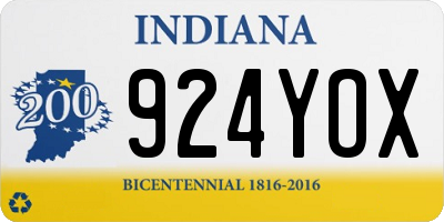 IN license plate 924YOX