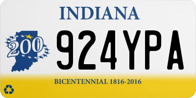 IN license plate 924YPA