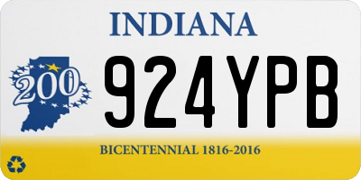 IN license plate 924YPB