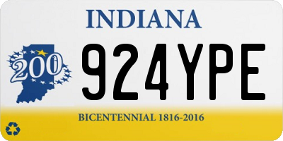 IN license plate 924YPE