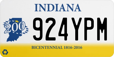 IN license plate 924YPM