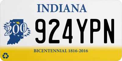 IN license plate 924YPN