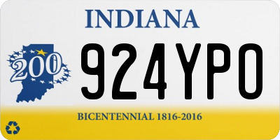IN license plate 924YPO