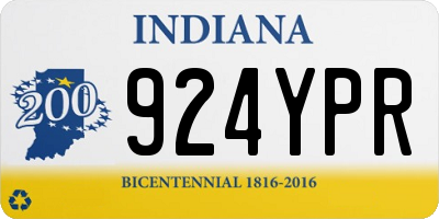 IN license plate 924YPR
