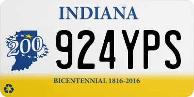 IN license plate 924YPS