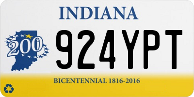 IN license plate 924YPT