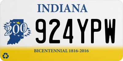 IN license plate 924YPW